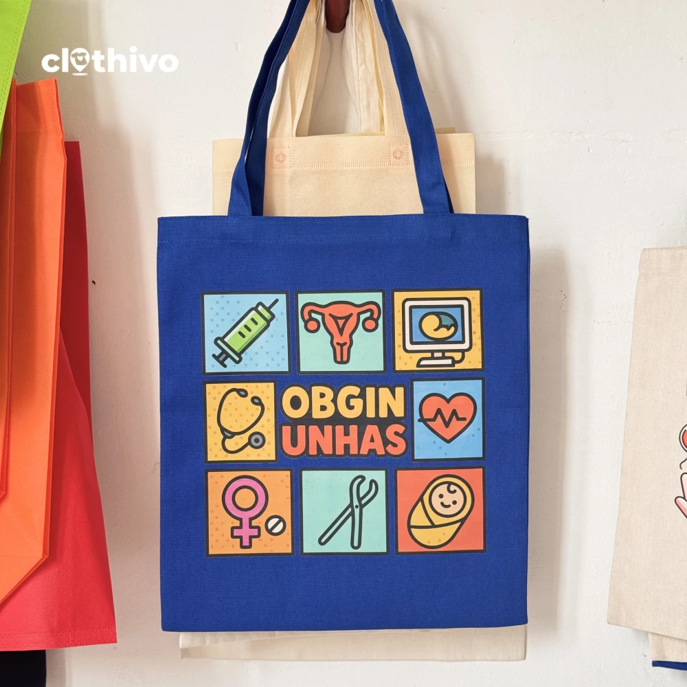 Totebag Kanvas Biru
