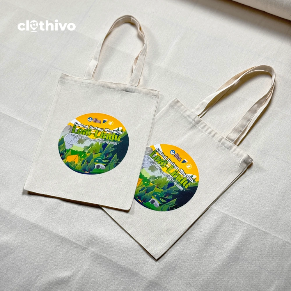 Totebag Kanvas Putih Gading